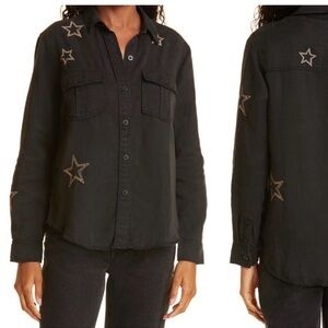 Rails Loren Shirt Black Metallic Stars XS